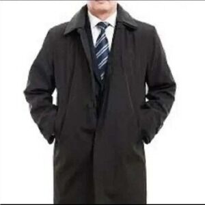 William Wallace The Patriot Overcoat Mens 46 Reg Black Thinsulate Trench Coat‎